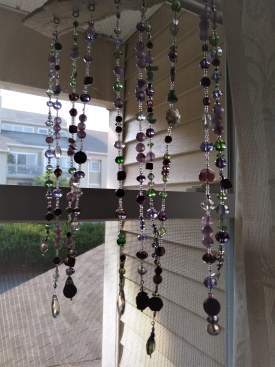 lilac and green suncatcher
