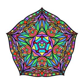 Watercolor Pentagon 