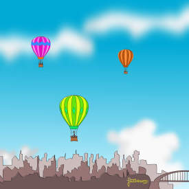 Balloons Over the City