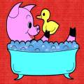 Pig in tub