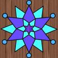 Cool snowflake on wood