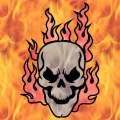 Flaming skull 2