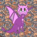 Pink and purple  baby dragon 