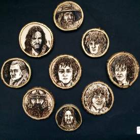 The Fellowship of the Rings coaster set