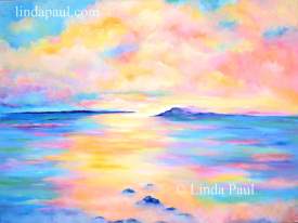 The Passage Ocean Sky Sunset original Painting for beach House or coastal decor