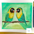 lovebirds painting