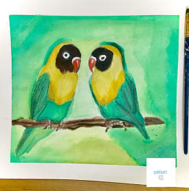 lovebirds painting