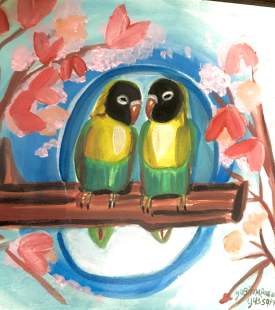 lovebirds portrait