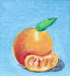 oil pastel oranges 