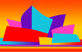 Disney Hall in Technicolor 1