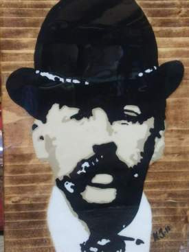 H. H. Holmes Acrylics on Wood Hand painted Pop Art Infamous Series Collection