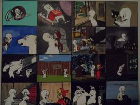 Casper 16x20 Canvas Acrylic Handpainted Classic Cartoon Scene Art