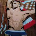 One for the Team Acrylics on Wood Hand painted LGBT Nude Gay Pop Art