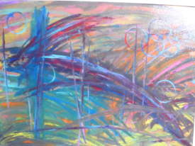 Sticks & Stones 18x24 Canvas Original Abstract Expressionist Modern Art