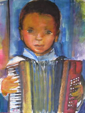 Boy with accordion