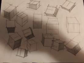 Boxes at different angles