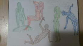 Cross Countour Drawings (Human Figure)