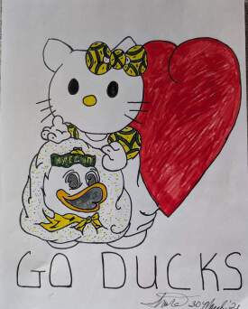 Oregon Ducks Hello Kitty 