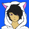 Anime guy with White animal hood