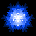 Blue Geometric Flower '23