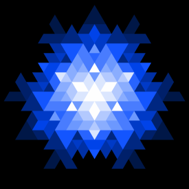 Blue Geometric Flower '23