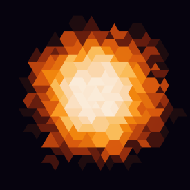 Amber Asymmetrical Radiance Tessellation Pattern '23