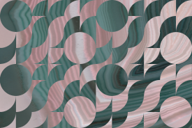 Pink and Green Stone Pattern '22