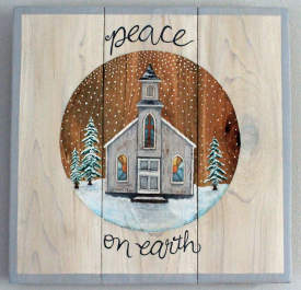 Peace on earth pallet art