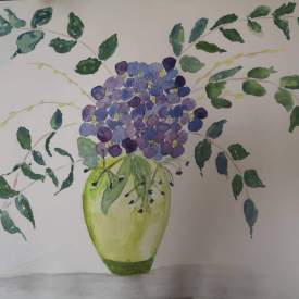 Hydrangea and Eucalyptus