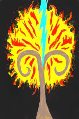 Burning tree