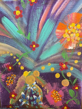 In the Tropics Abstract Acrylic Painting