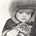 Cold Cuteness - Graphite drawing