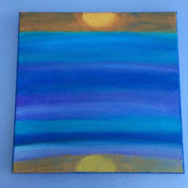 Original Abstract Painting - Sun Up Sun Down