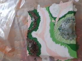 green geode with amazonite and unakite 