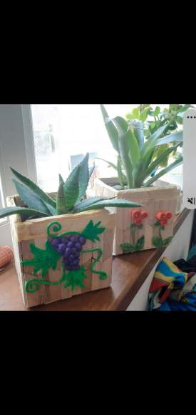 Homemade flower pots